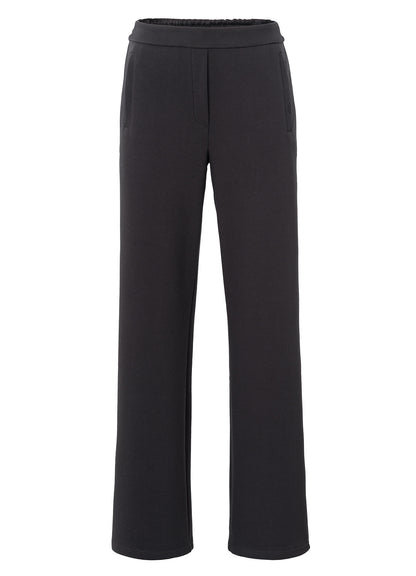 Wide Leg Trousers With Contrast Stripe And Zipper Pockets : Phantom 94205