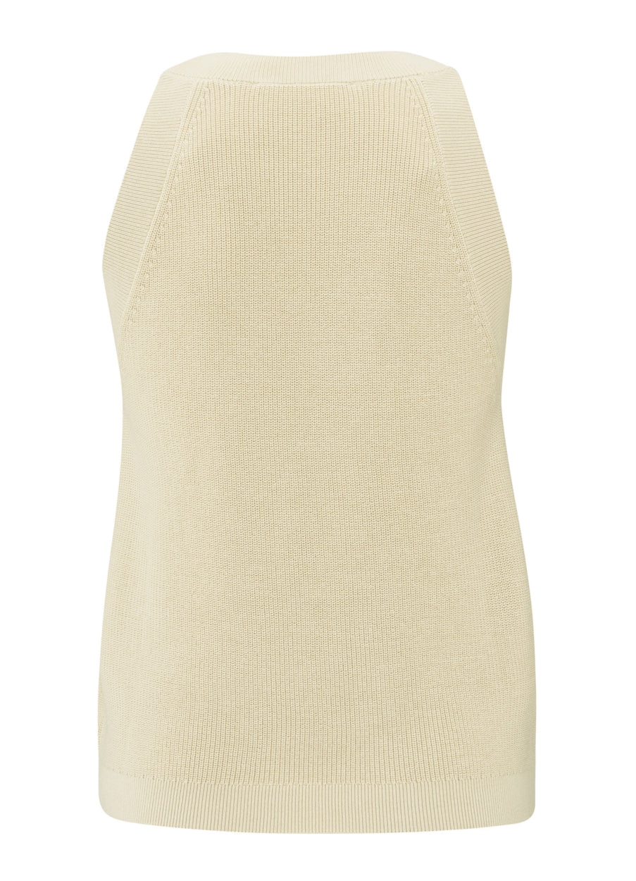 Knitted Tanktop High Neckline : Summer Sand 20908