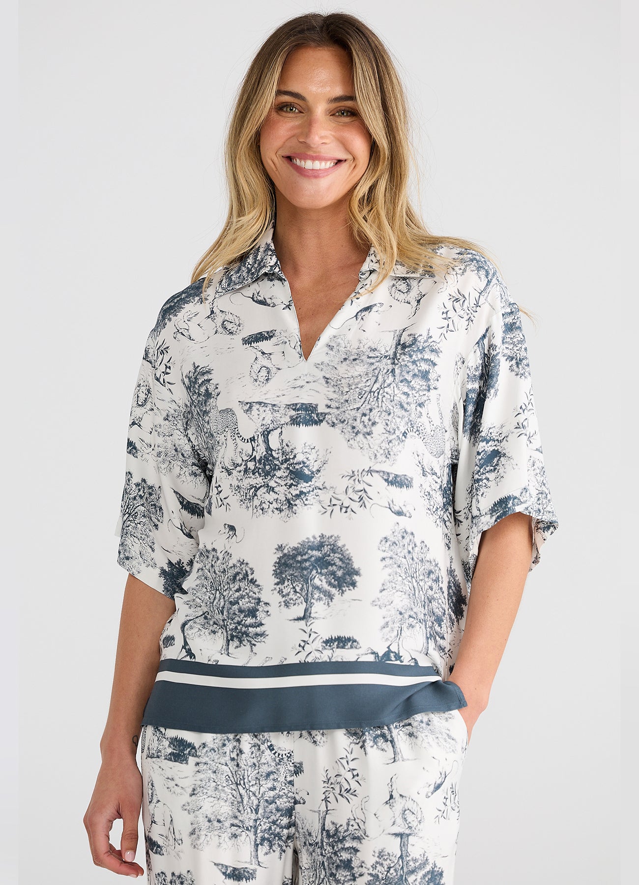 Keera Shirt : Slate Toile