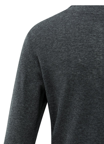 Long Sleeve Top With Suedine B : Anthracite Melange 99020