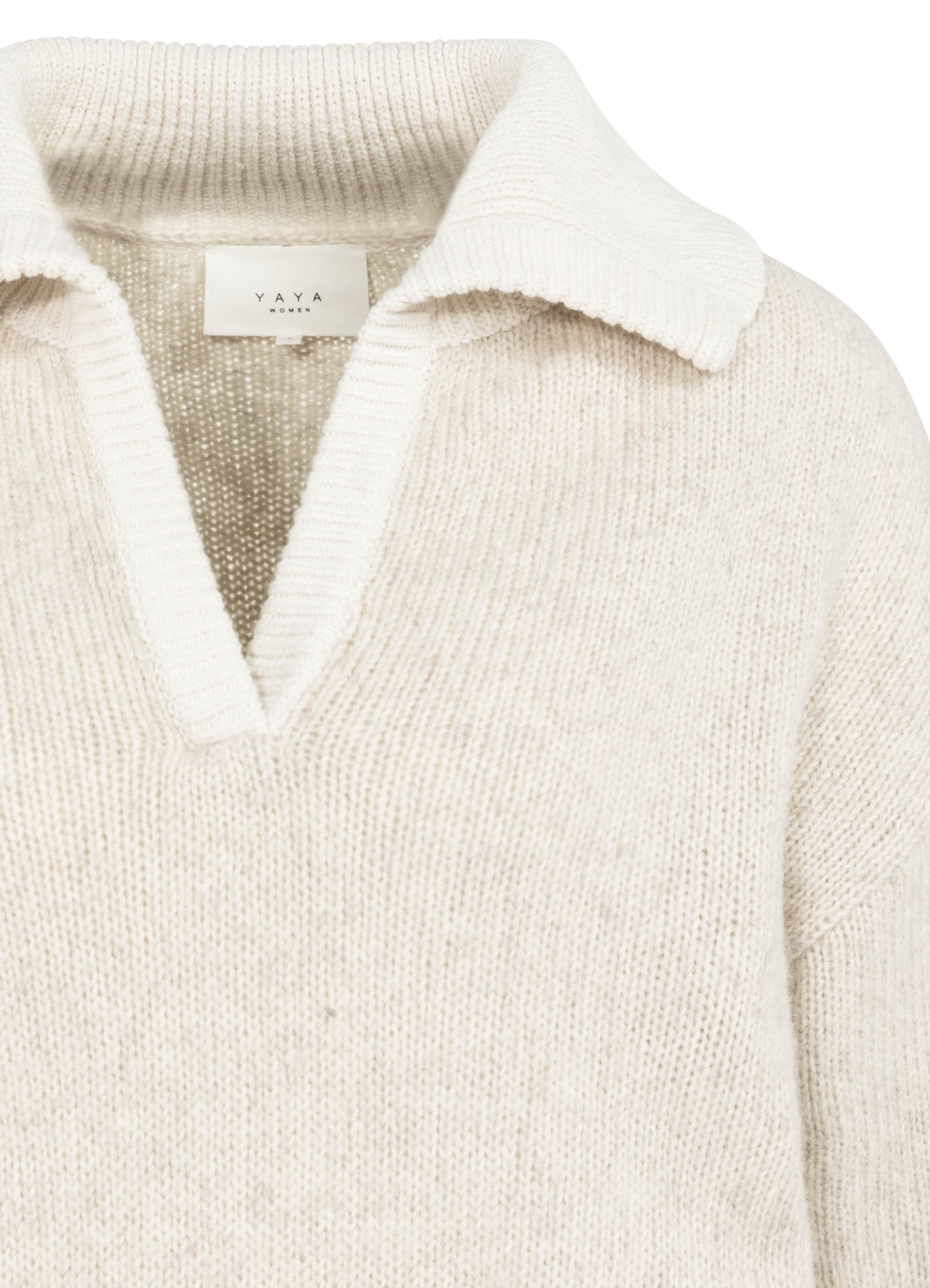 Sweater With Contrast Color Details : Heather Grey Dessin 990401