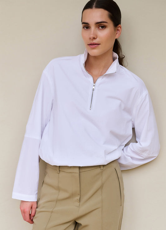 Balloon Top With Zipper : Pure White 00000