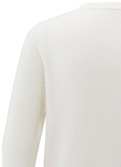 Cardigan With Long Sleeves : Early Frost White 990332