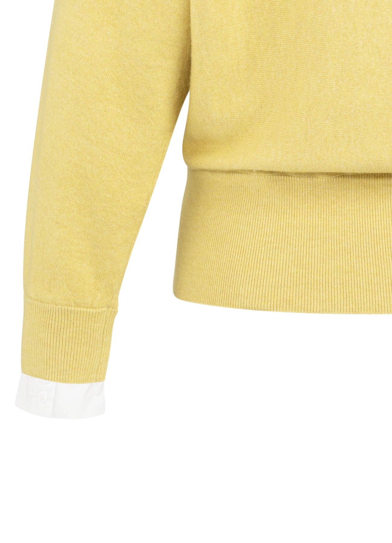 Batwing Sweater With Woven Details : Dried Moss Green Melange 406262
