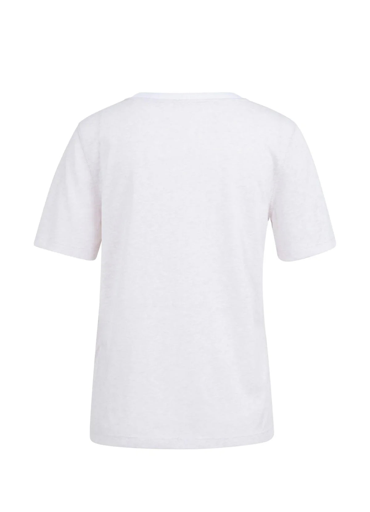 Melange T-Shirt With Ribbed Ne : Gray Lilac Melange 338042