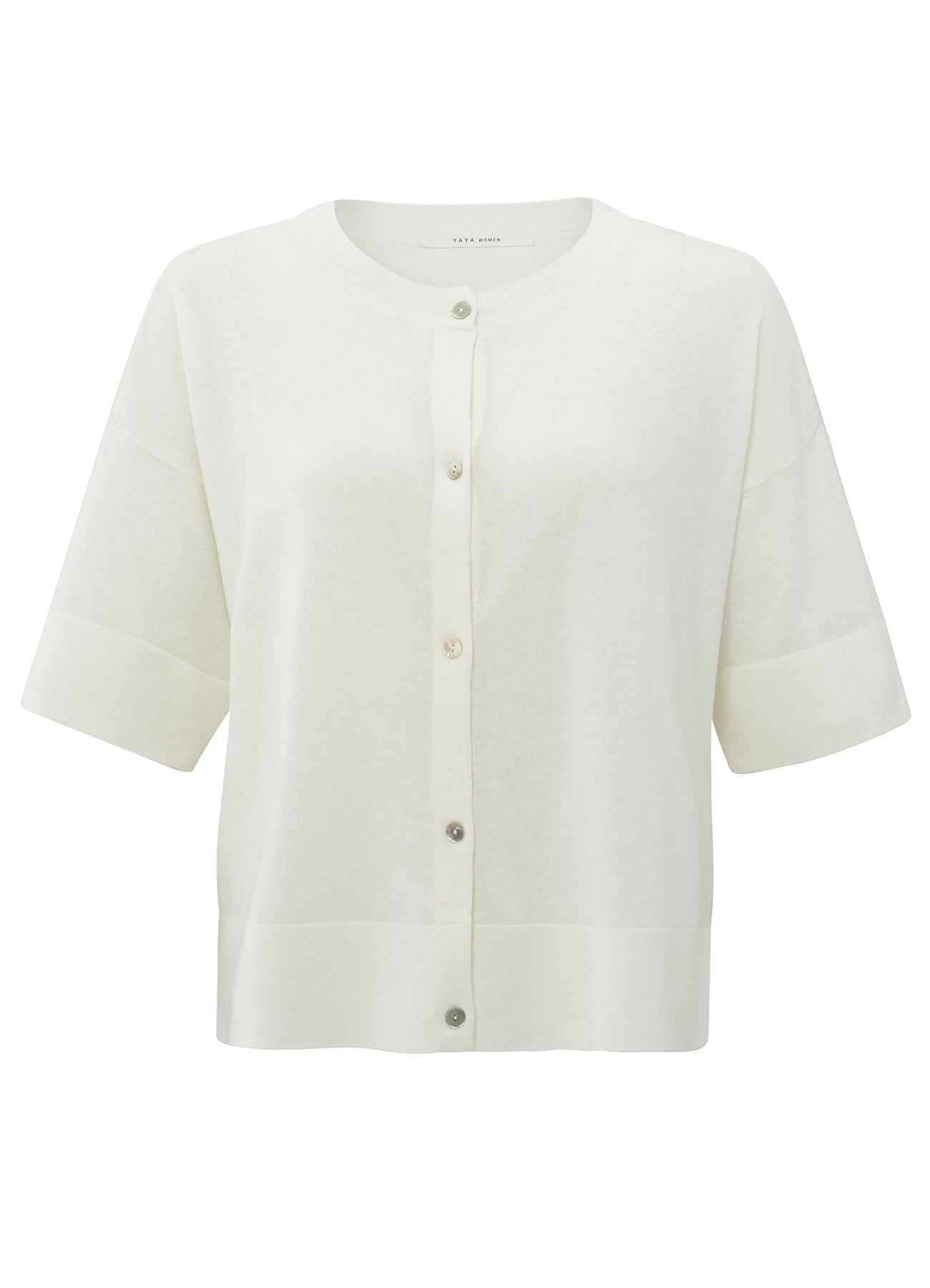 Oversized Fine Knitted Cardiga : Wool White 99691