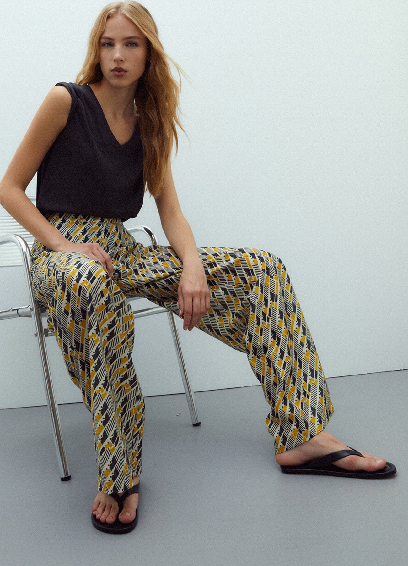 Trouser : Mustard-34