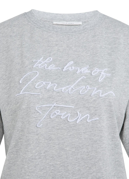 Short Sleeve T-Shirt With Floc : Pure White Dessin 000001