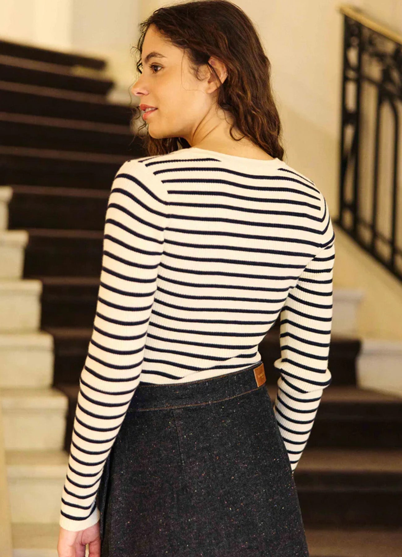 Gilet : 25-Ecru/Marine