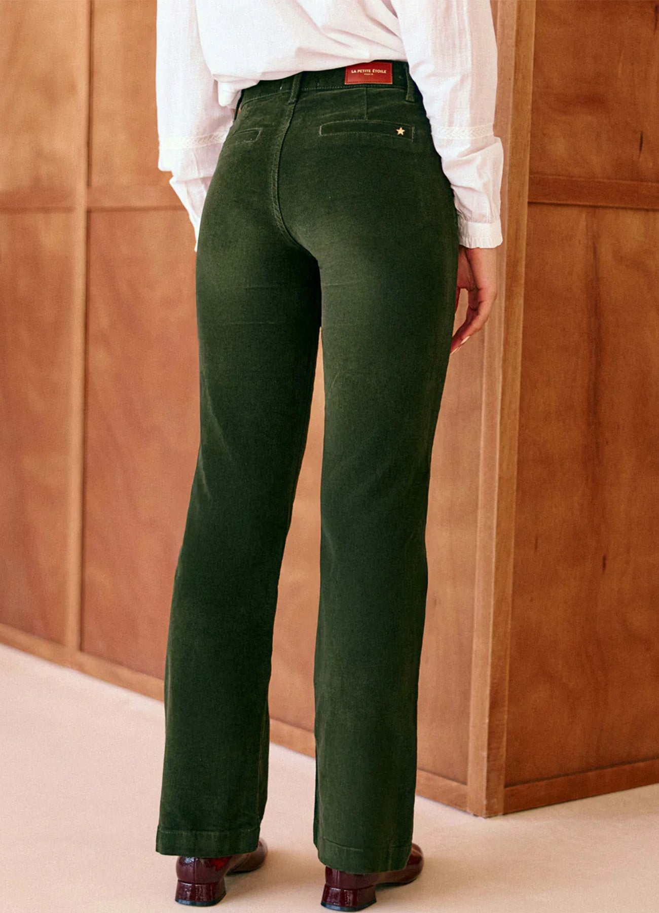 Pantalon Velours : 17-Kaki