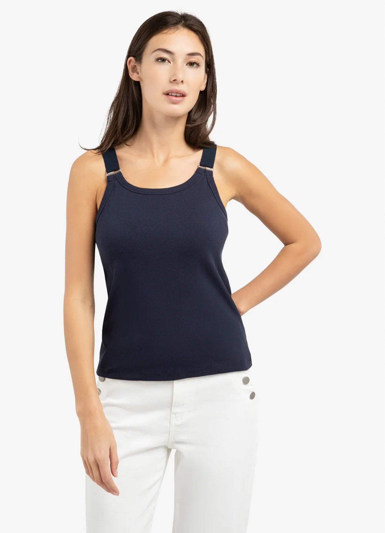 Singlet With Elatic Straps : Navy Blazer Blue 93923