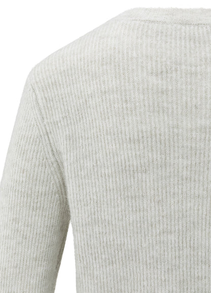 Cardigan In Melange Yarn : Cloud Grey Melange 916191