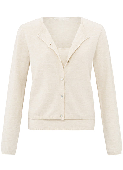 Short Cardigan With Tank Top : Nature Melange 99993