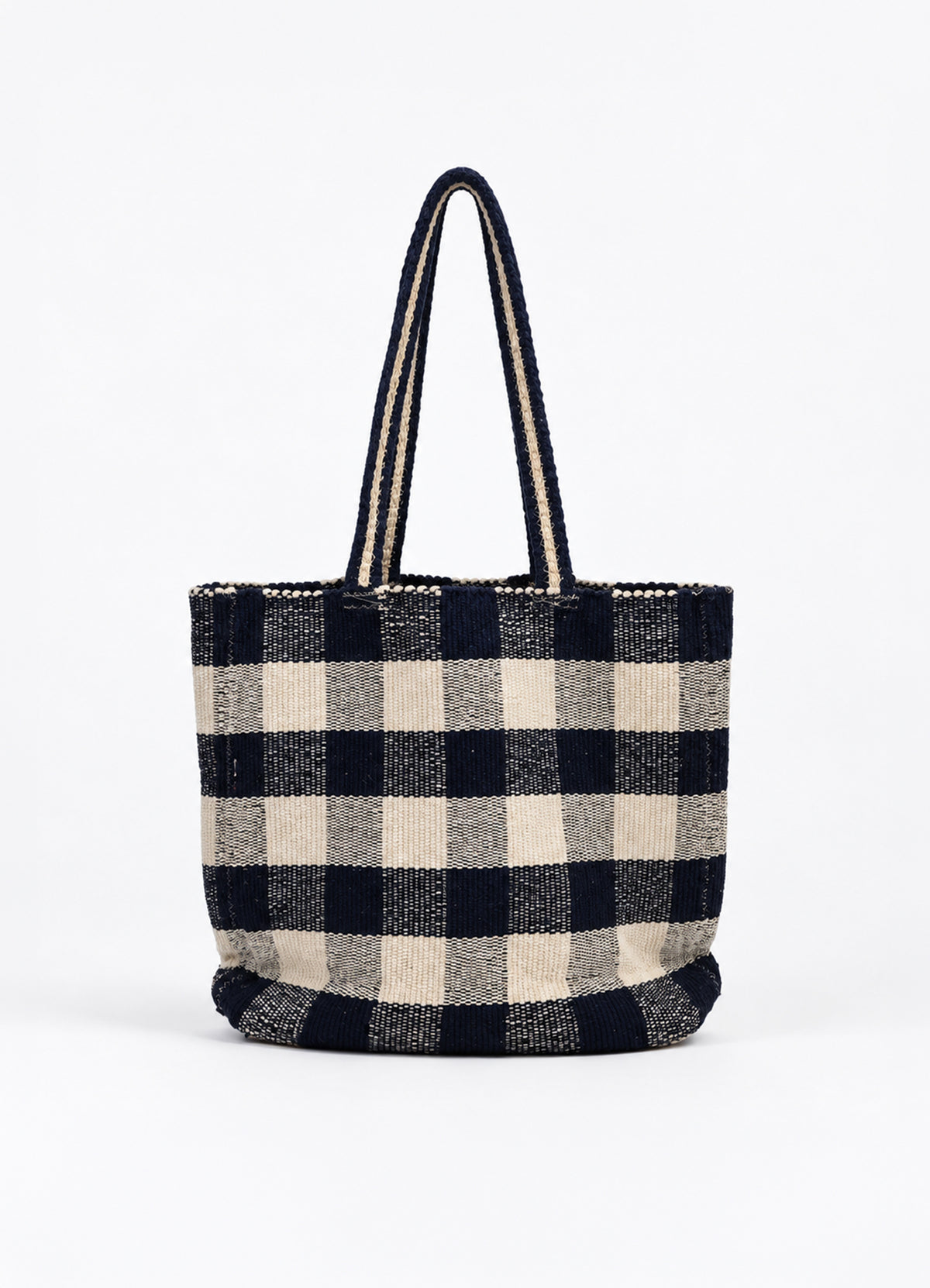 Sac Cabas Toile Echiquier : 0550 Bleu Fonce