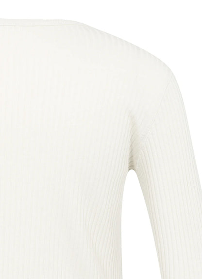 Ribbed Long Sleeve T-Shirt : Snowfall White 10002