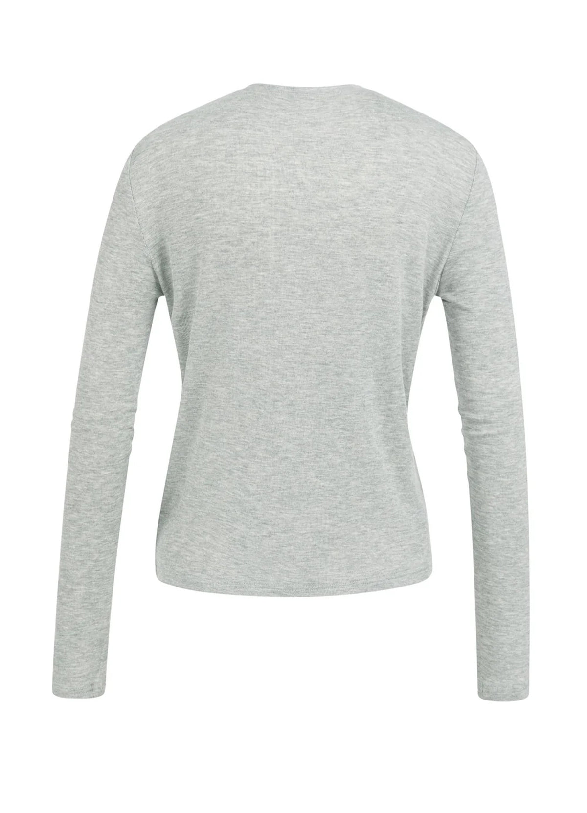 Jersey Cardigan With Small But : Medium Grey Melange 99022