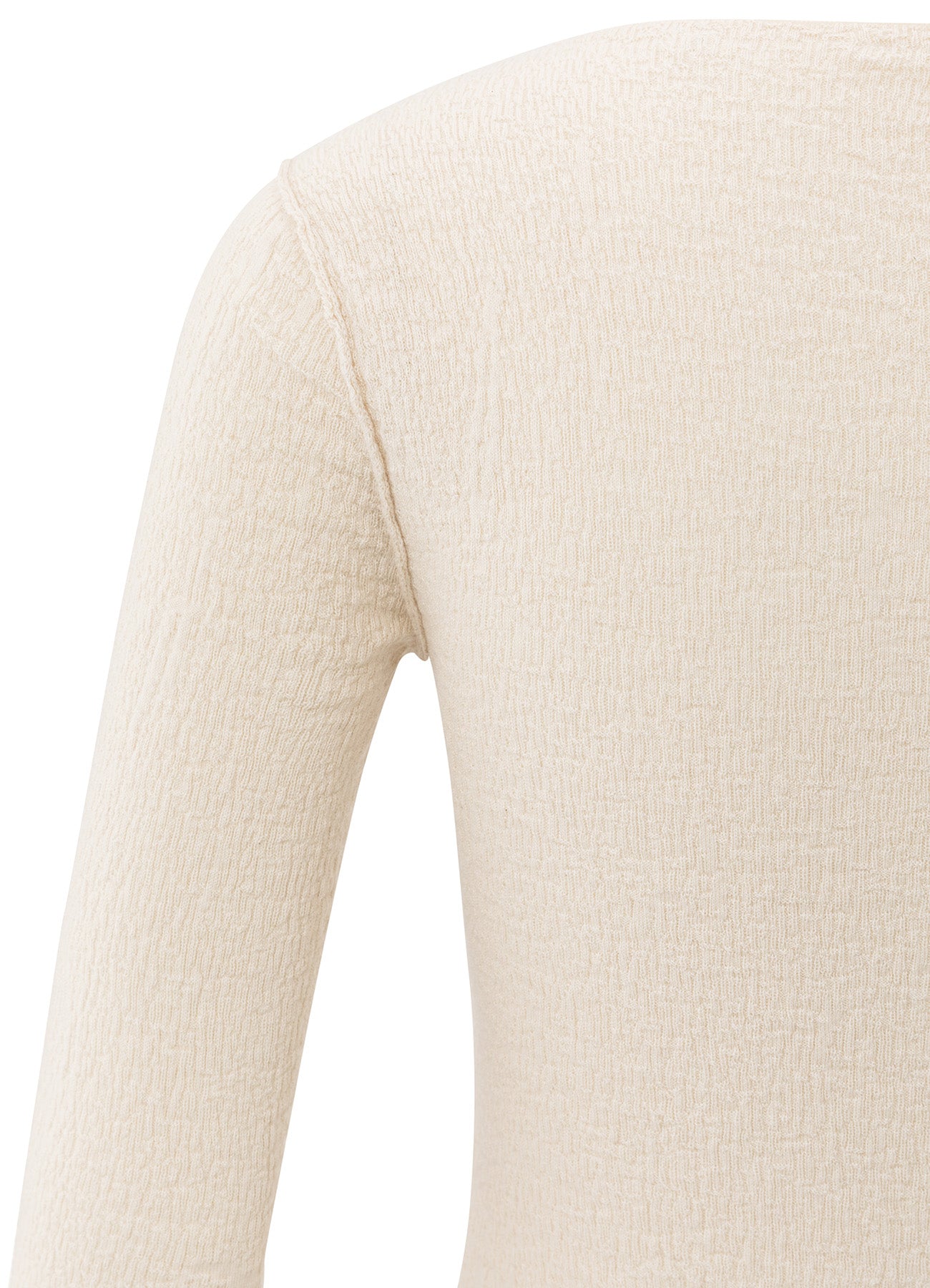 Light Structured Knitted Top : Chalk White 99005