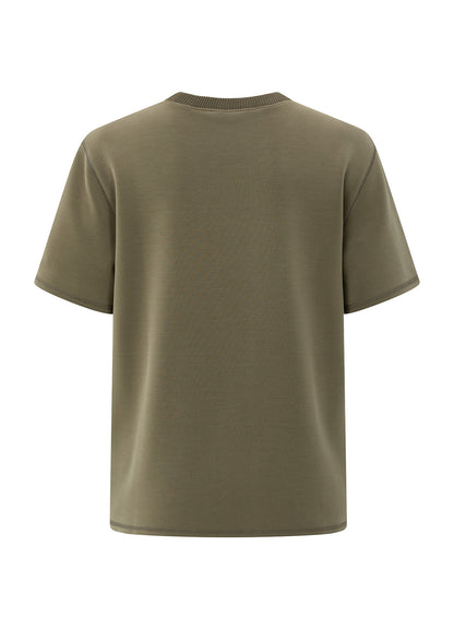Short Sleeve Sweatshirt With K : Capers Brownish Green 80820