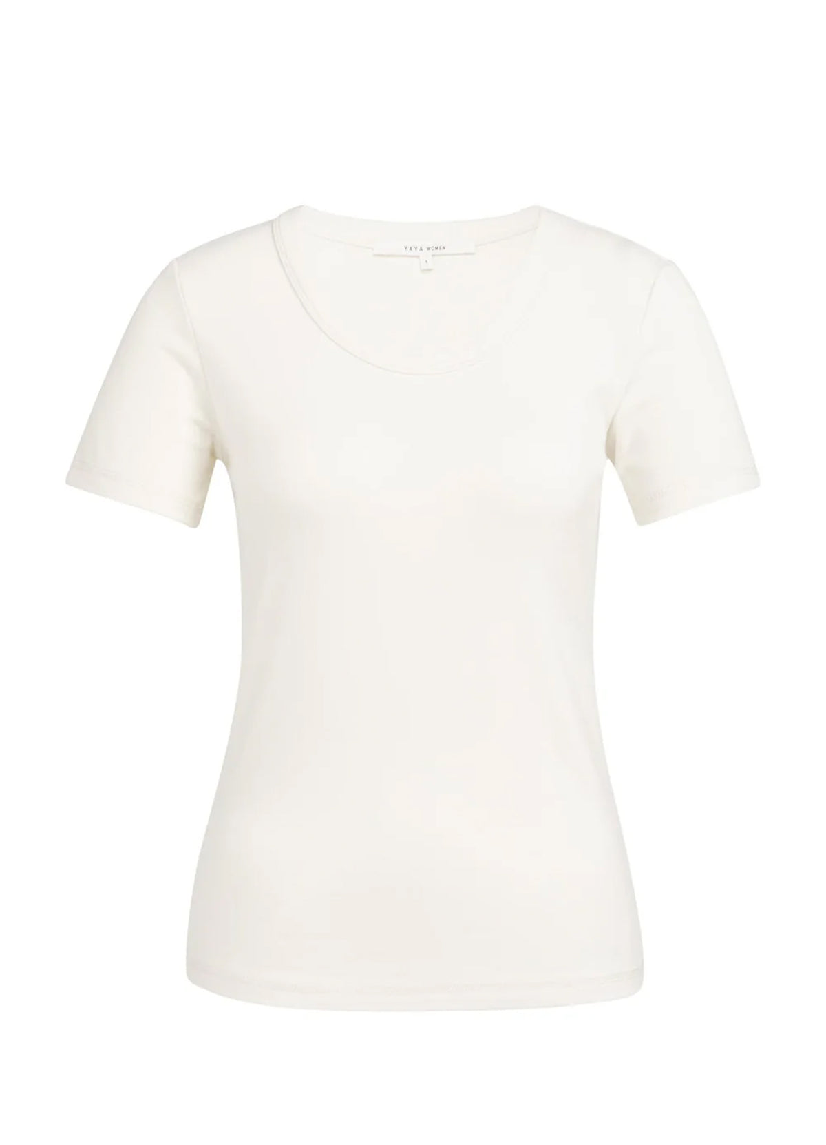 Round Neck Short Sleeve T-Shir : Off White 99049