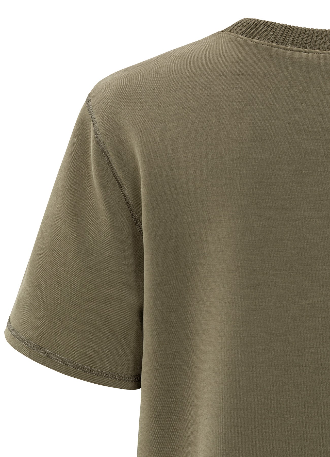 Short Sleeve Sweatshirt With K : Capers Brownish Green 80820