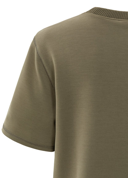 Short Sleeve Sweatshirt With K : Capers Brownish Green 80820