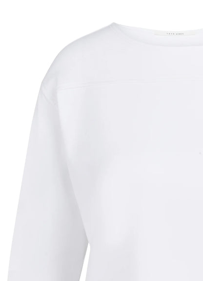 Long Sleeve Top With Seam : Pure White 00000