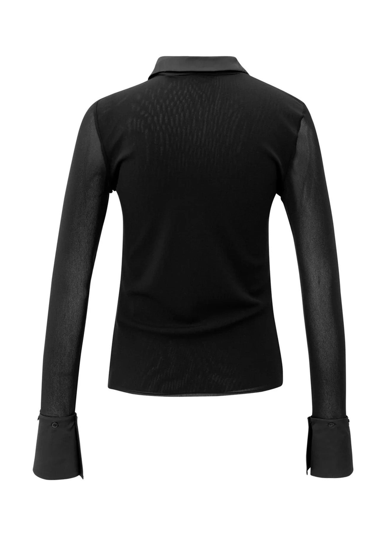Mesh Top With Removable Cuffs And Collar : Black
