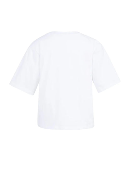 Short Sleeve T-Shirt With Floc : Vapor Blue Grey Dessin 442031