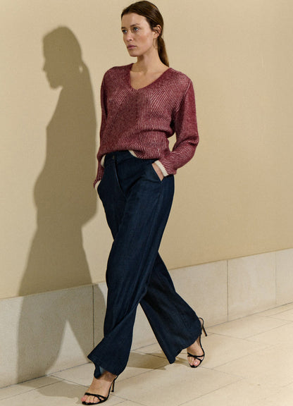 Sweater : 0108-Red Burgundy