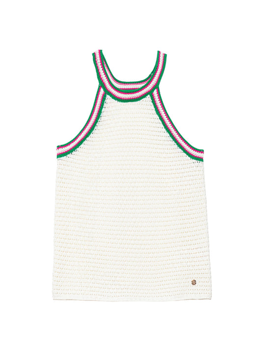 Knitted Tank Top : 11-Ecru
