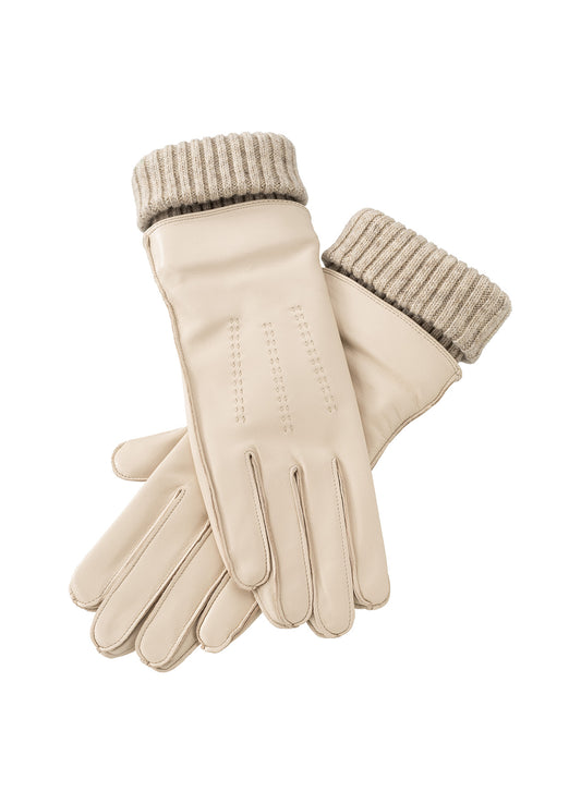 Leather Gloves : Sand Beige 99006