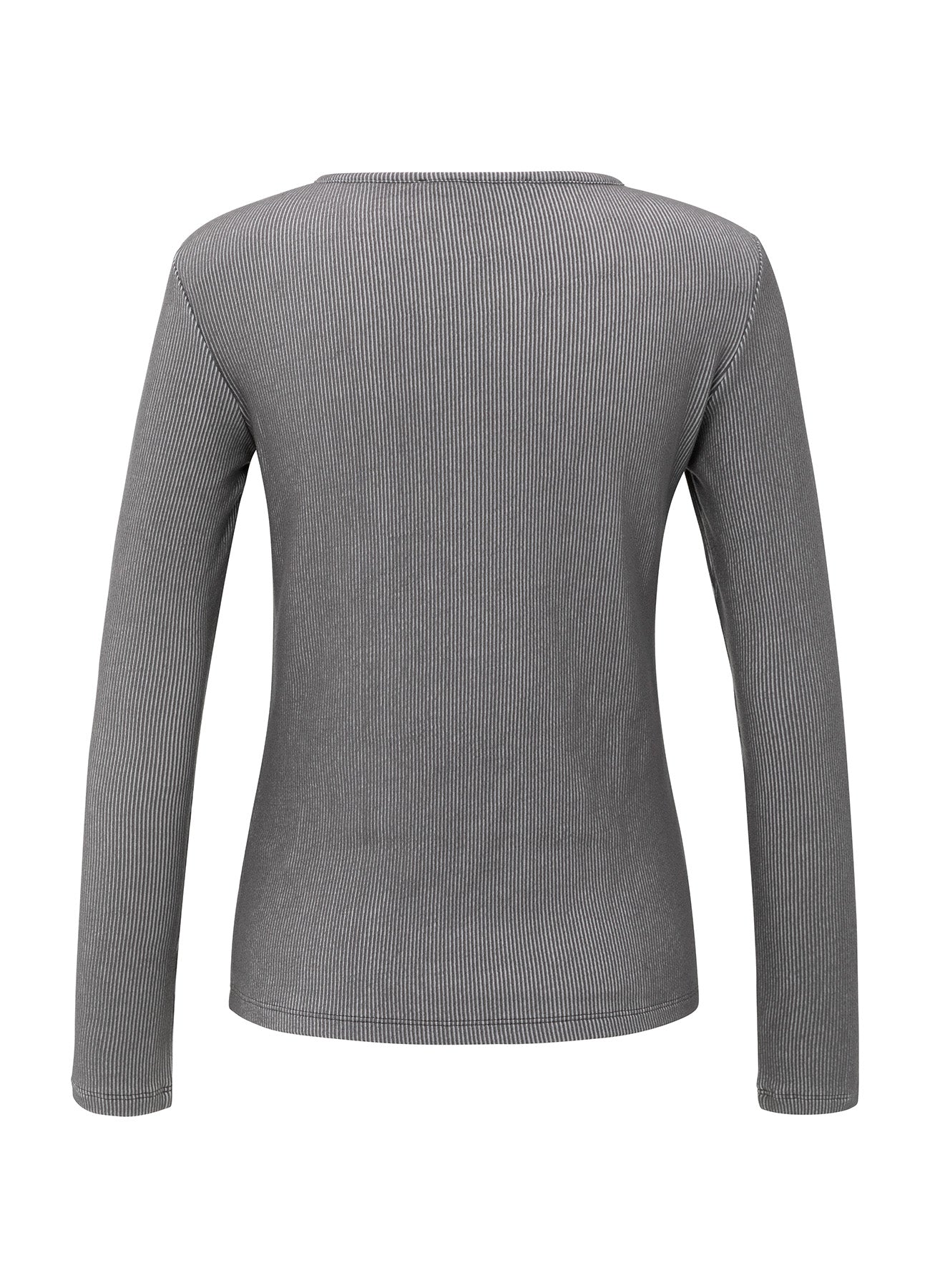 Rib Top With Shoulder Pads : Dark Night Grey Dessin