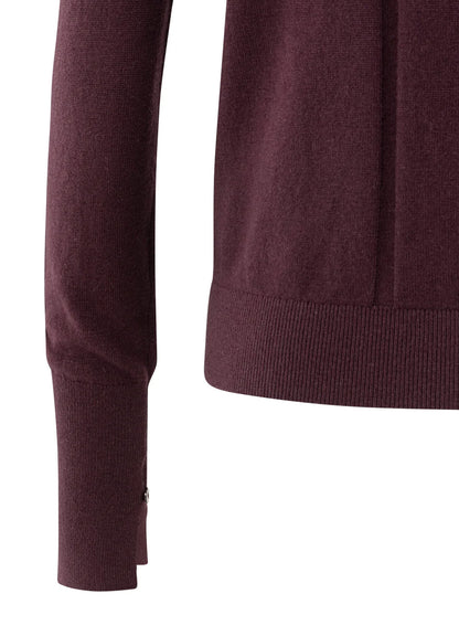 Sweater With Open Parts At Neckline : Fudge Purple 803072