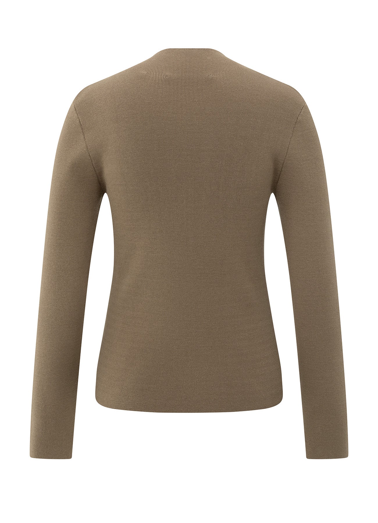 High Neckline Duo Color Sweate : Brownish Grey Dessin 990181