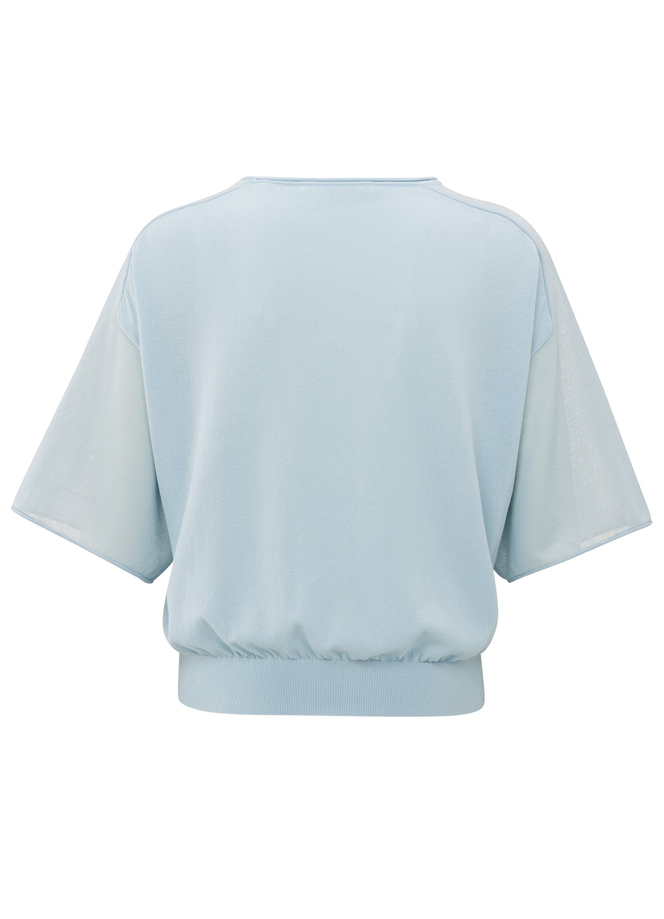 Boatneck Sweater With Transpar : Baby Blue 99992
