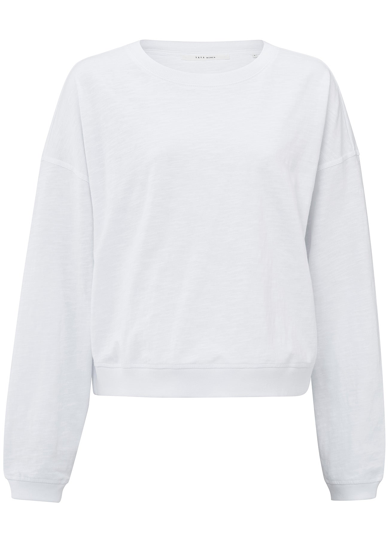 Sweatshirt With Slub Effect : Pure White 00000