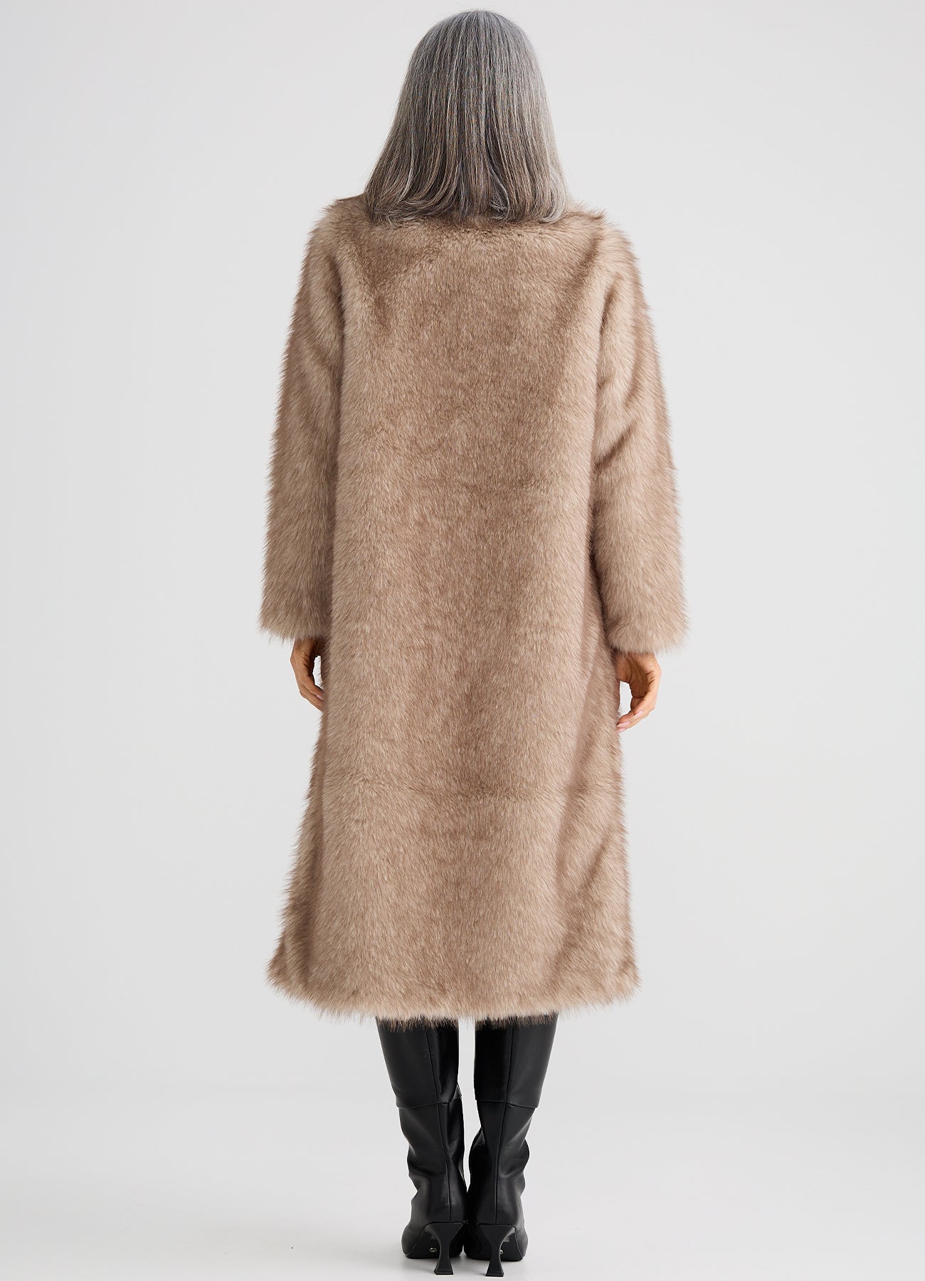 New York Coat : Taupe Fleck