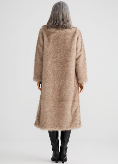 New York Coat : Taupe Fleck