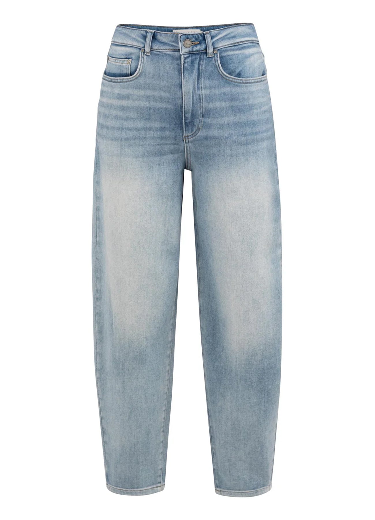 Loose Fit High Waist Denim : Blue Denim 01111