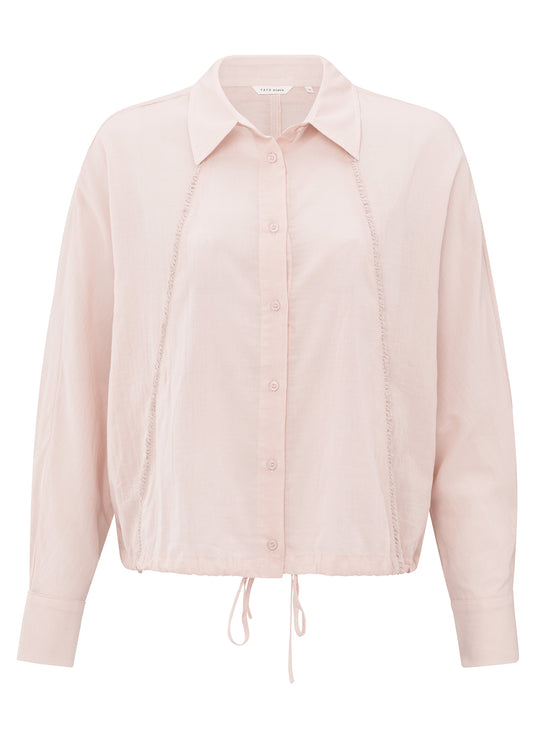 Batwing Blouse With Edges : Light Pink 99985