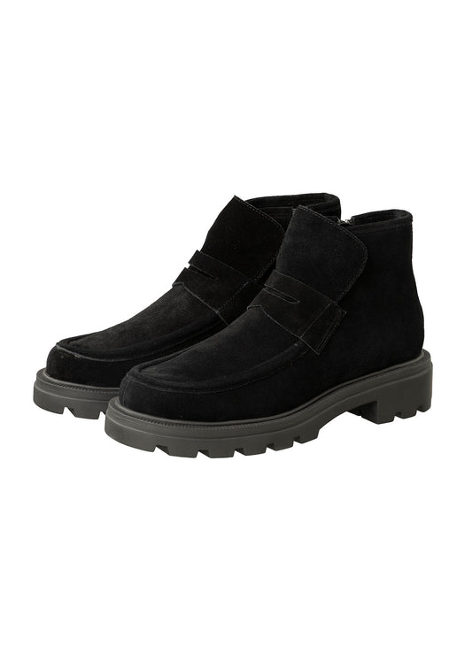 Short Suede Boot : Black