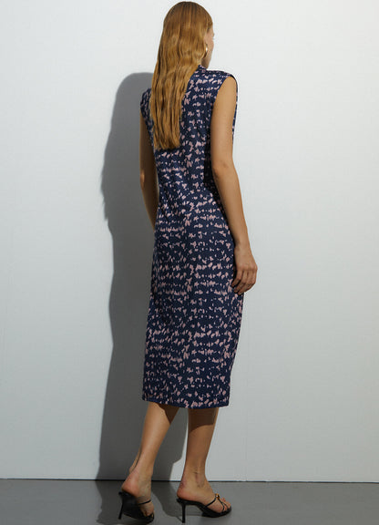 Dress : Navy Blue-36