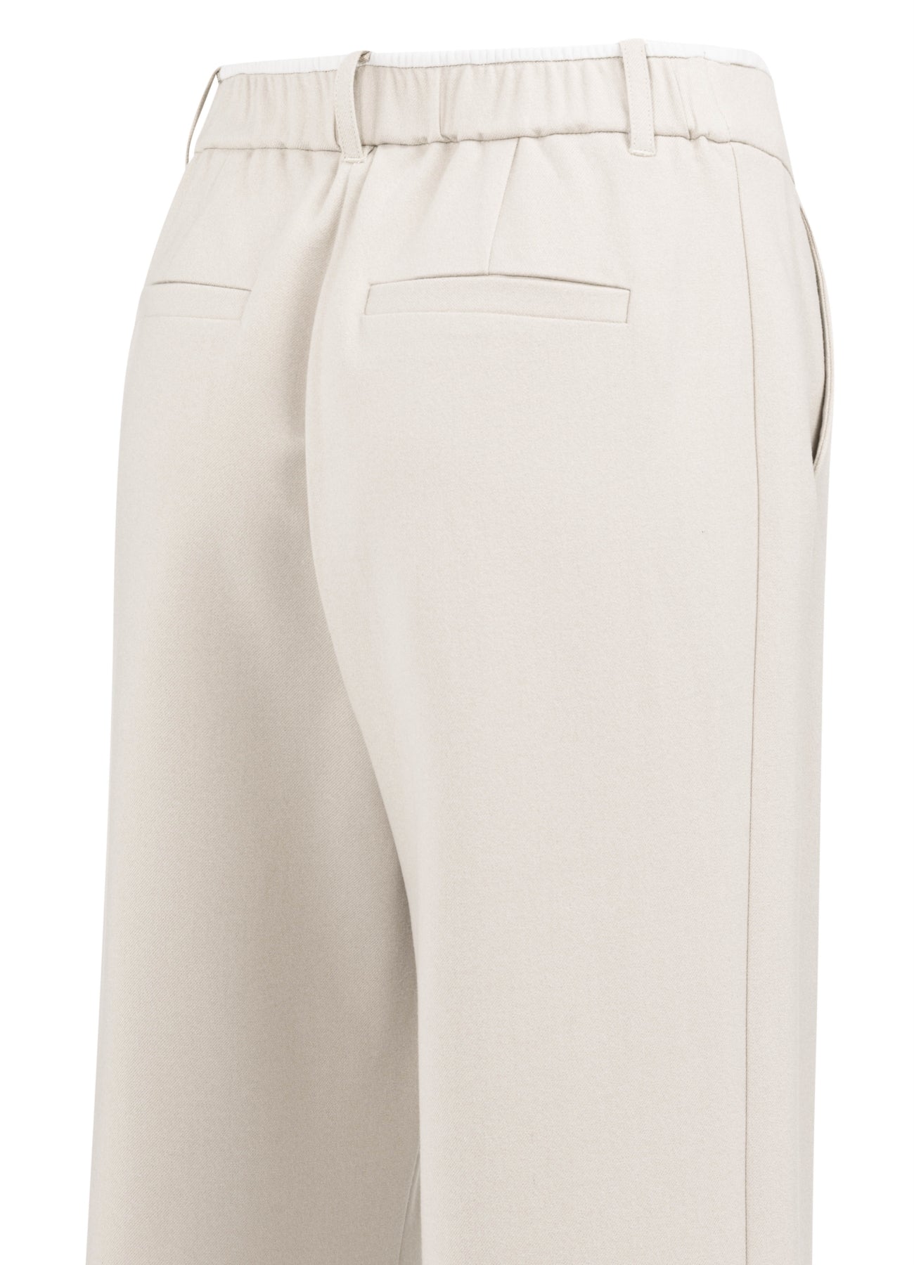 Soft Woven Wide Leg Trousers : Heather Grey Melange 990402