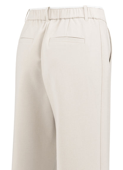Soft Woven Wide Leg Trousers : Heather Grey Melange 990402