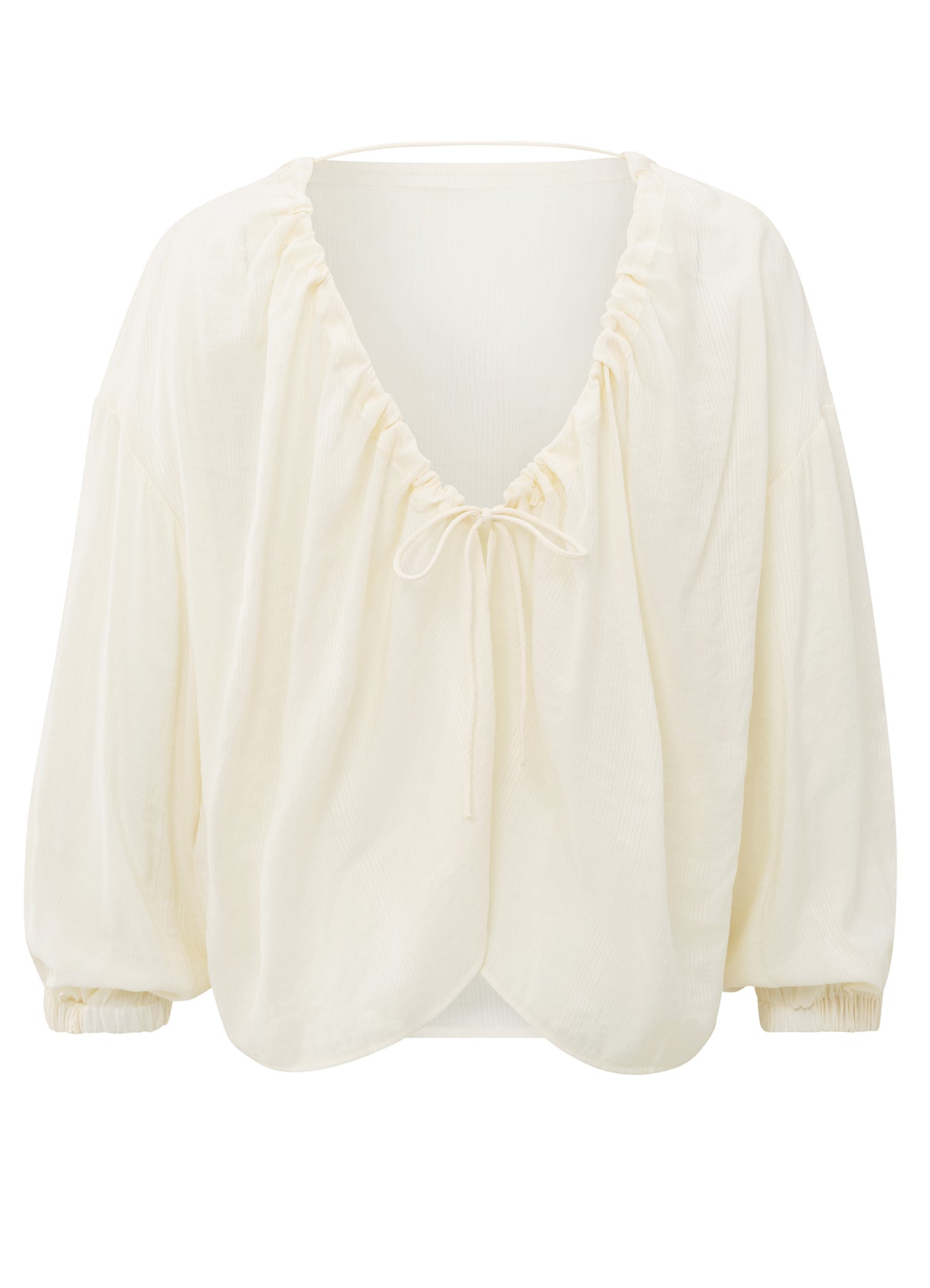 Crinkle Top With Low Back : Off White 99995