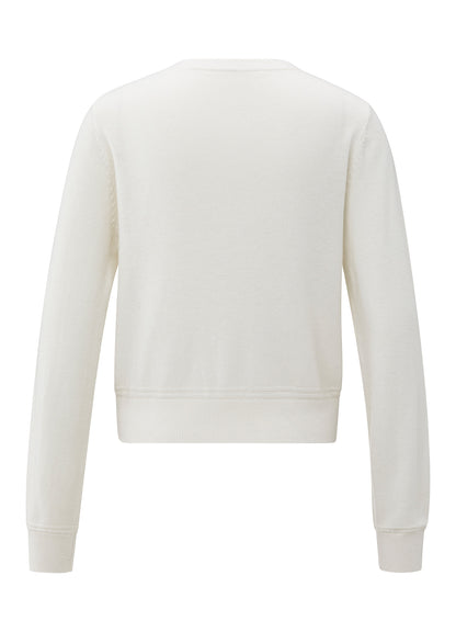 Cardigan With Long Sleeves : Early Frost White 990332