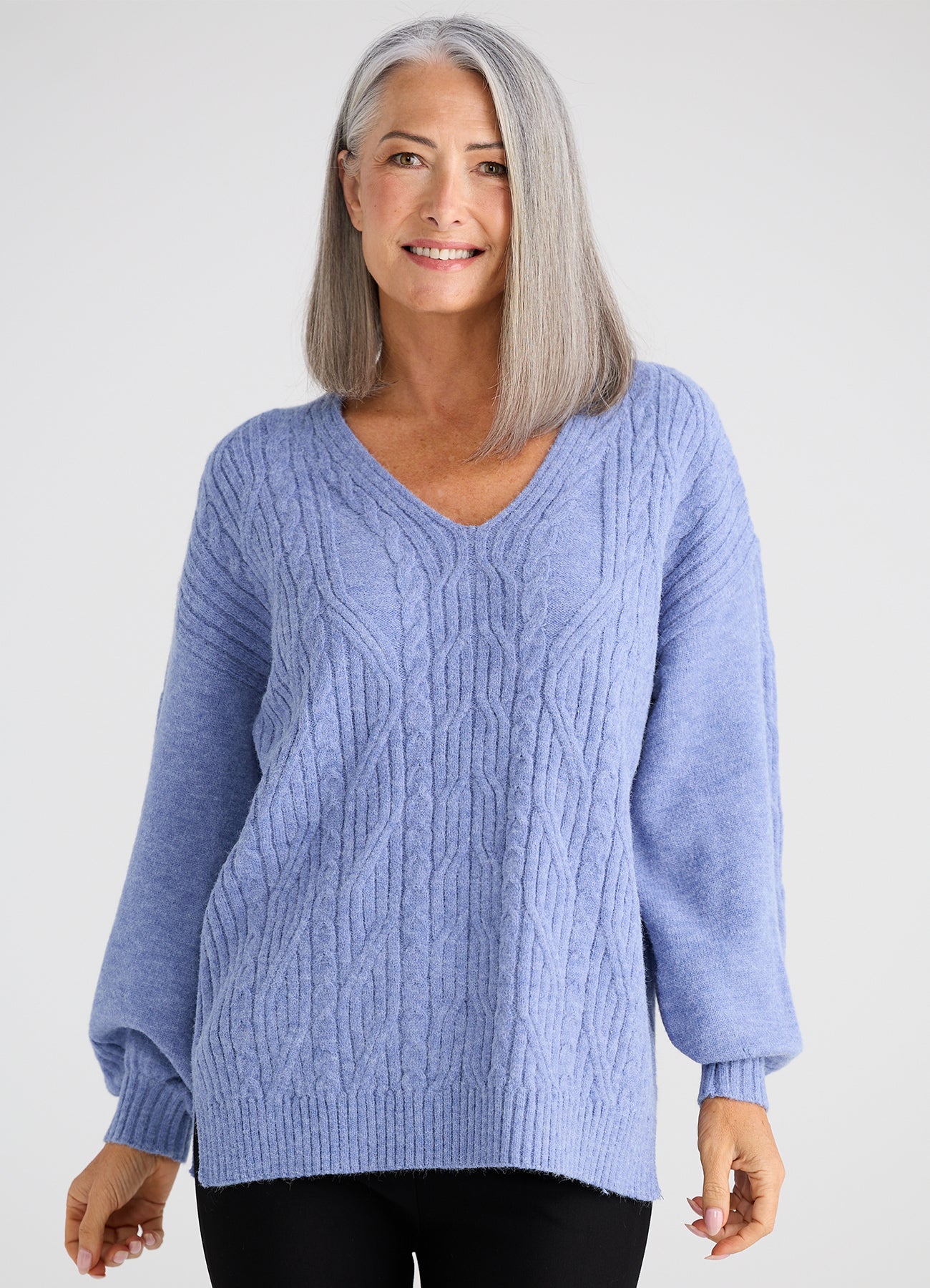 Jordi Knit Jumper : Steel Marle