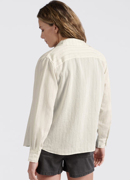 Striped Shirt With Tack Detail : Summer Sand Dessin 209081