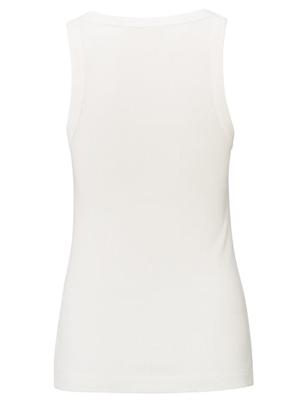 Singlet With Rib Edge : Off White 99983
