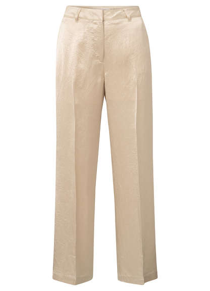 Satin Wide Leg Trousers : Summer Sand 20908